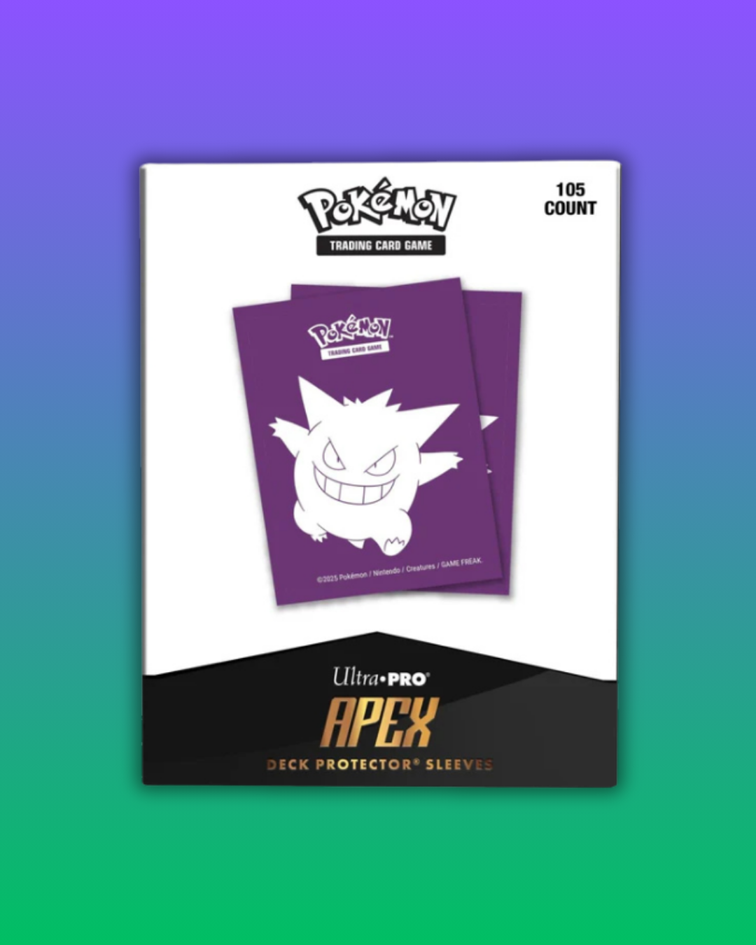 Protège-cartes Ultra Pro APEX (105) Standard Size – Ectoplasma / Gengar (Elite Series Pokémon Officiel)