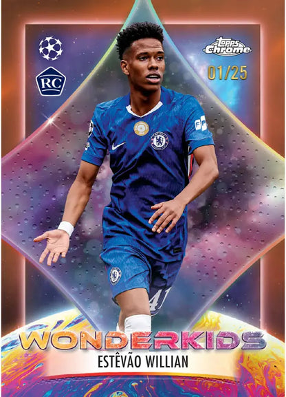Topps Chrome UCC 2025/26 - Mega Box avec 8 Parallèles Exclusifs