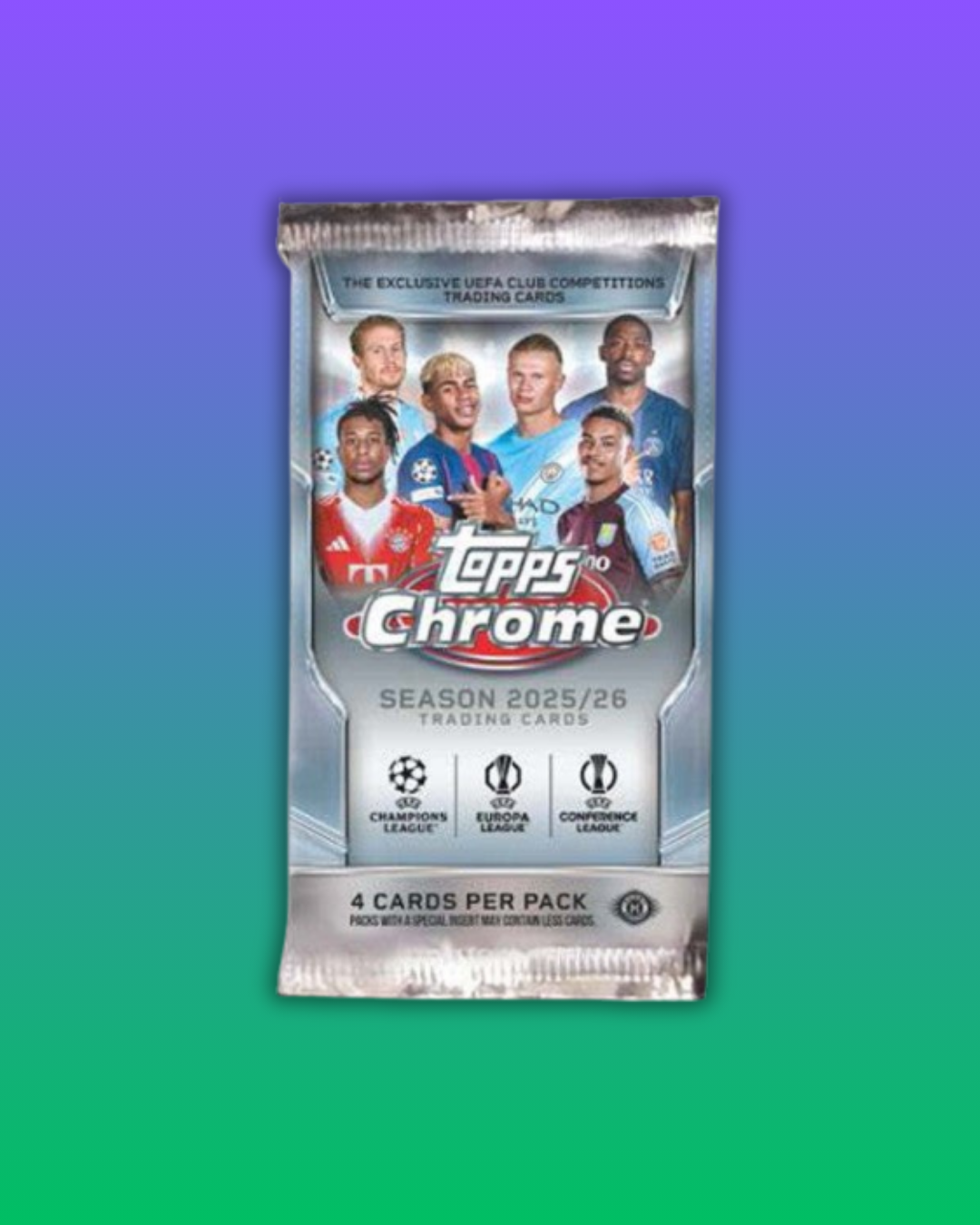 Booster Topps Chrome UEFA Club Competitions 2025-26 – Football (Neuf & Scellé)