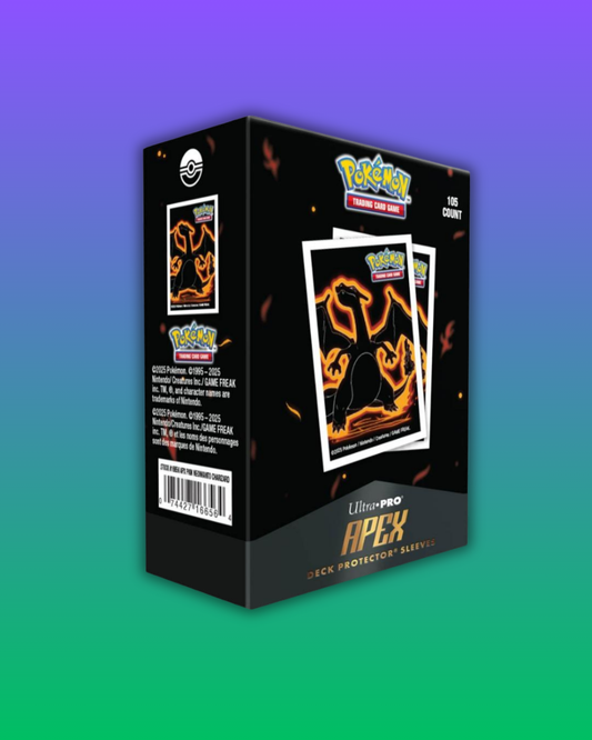 Protège-cartes Ultra Pro APEX (105) Standard Size – Dracaufeu / Charizard (Neon Kanto Pokémon Officiel)
