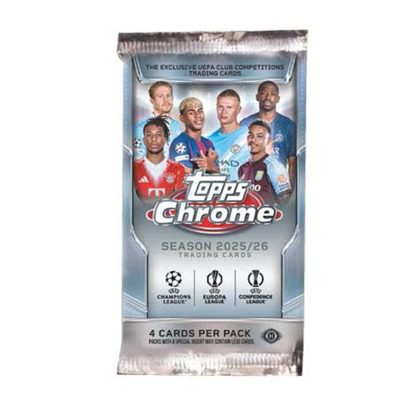 Booster Topps Chrome UEFA Club Competitions 2025-26 – Football (Neuf & Scellé)