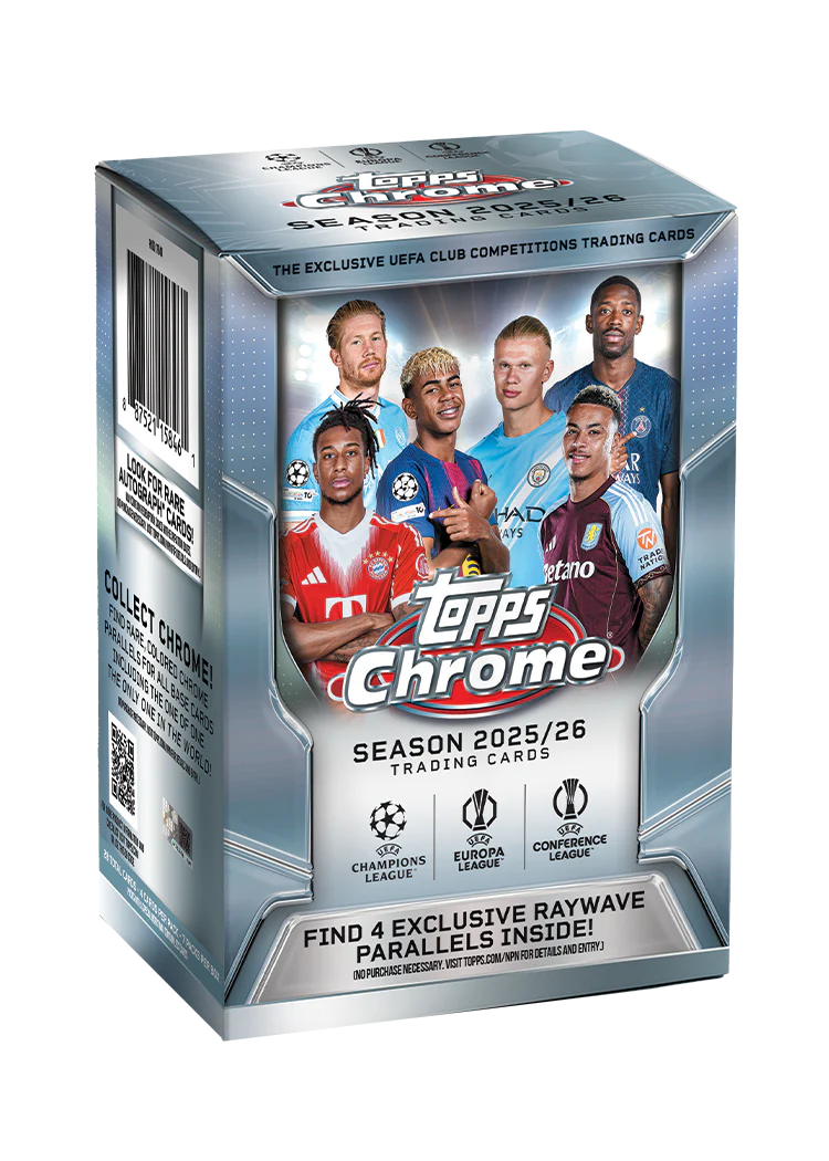Box Topps Chrome UEFA Club Competitions 2025-26 – Football (Neuf & Scellé)