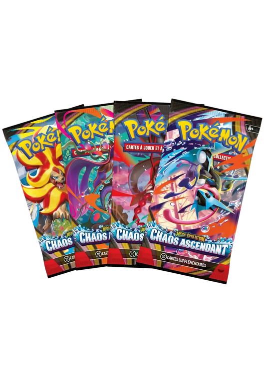 Booster Blister - Pokémon : Chaos Ascendant (ME04) — En français (Modèle Aléatoire)
